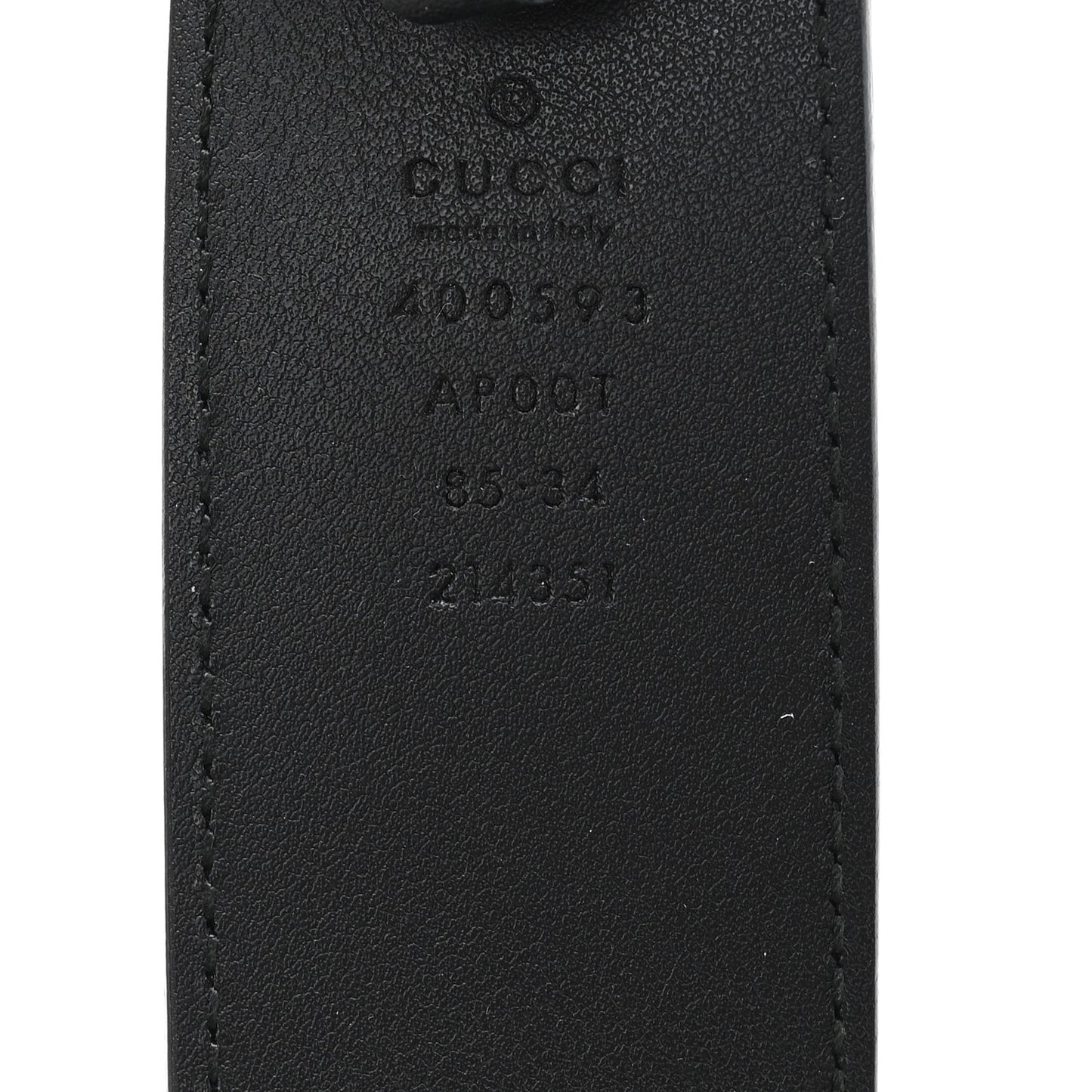 Calfskin Double G 40mm Belt 85 34 Black