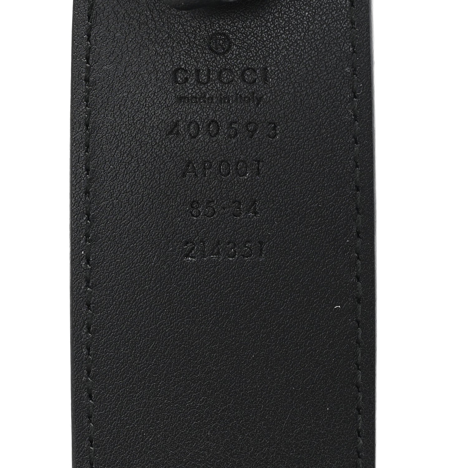 Gucci Calfskin Double G 40mm Belt 85 34 Black 3 of 5