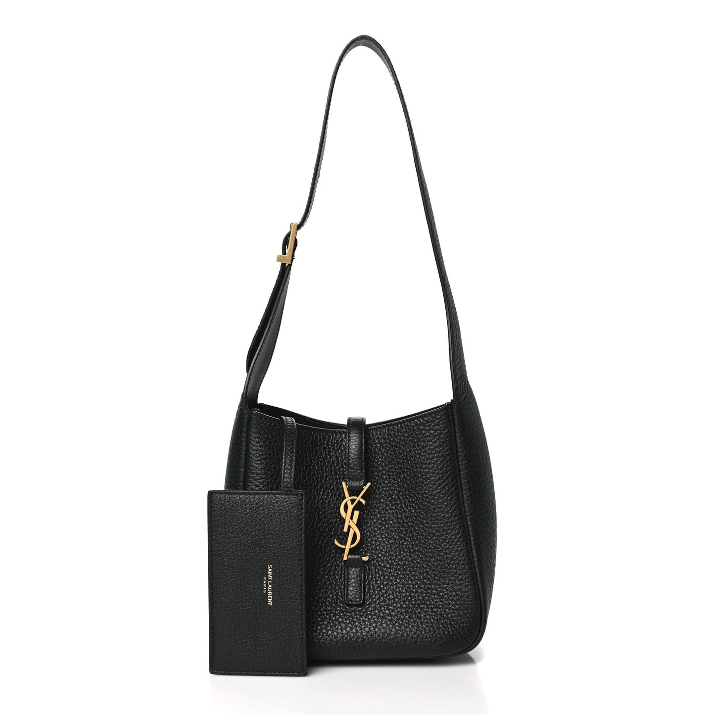 Grained Calfskin Baby Le 5 A 7 Supple Hobo Black