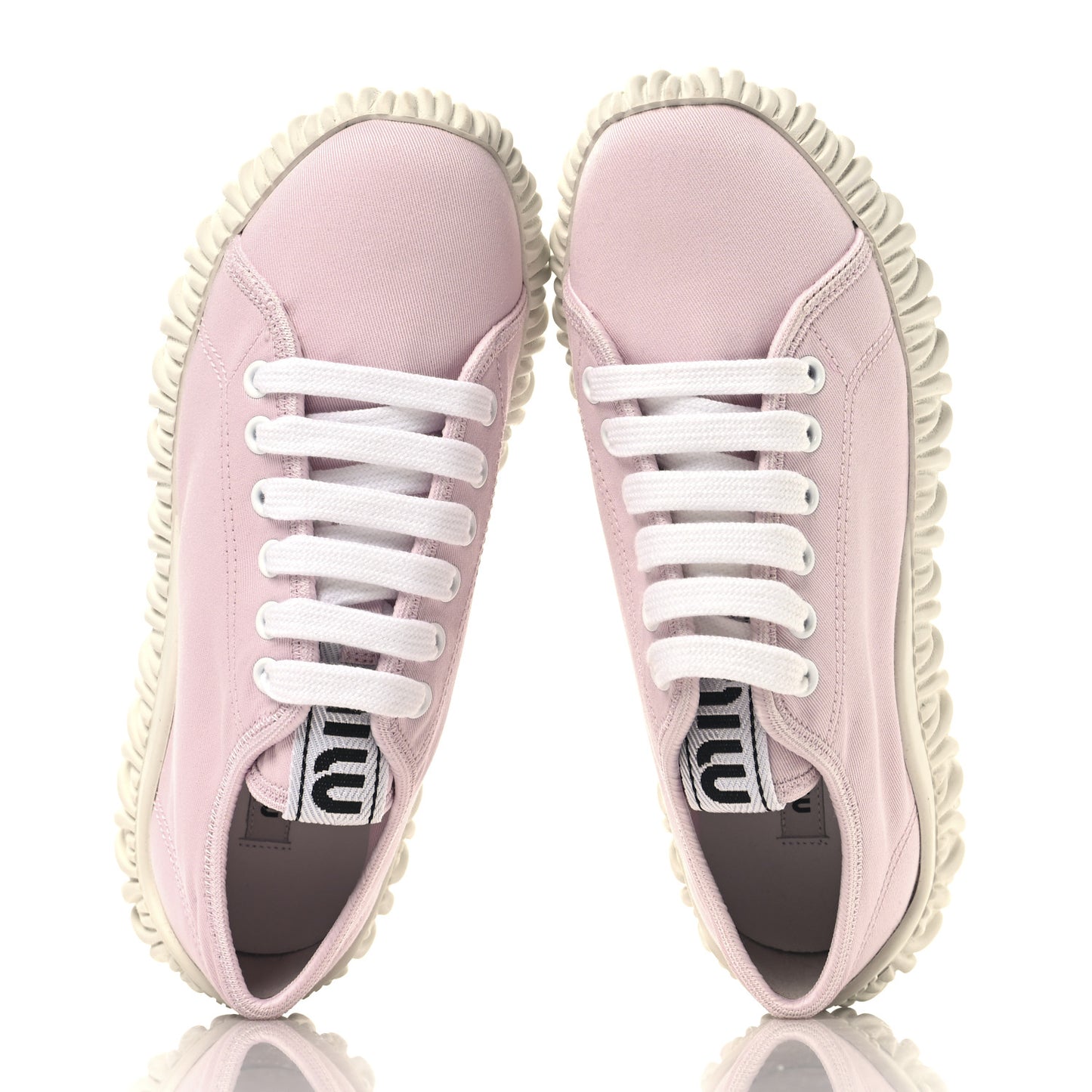 Gabardine Low Top Matelasse Sneakers 35.5 Alabastro