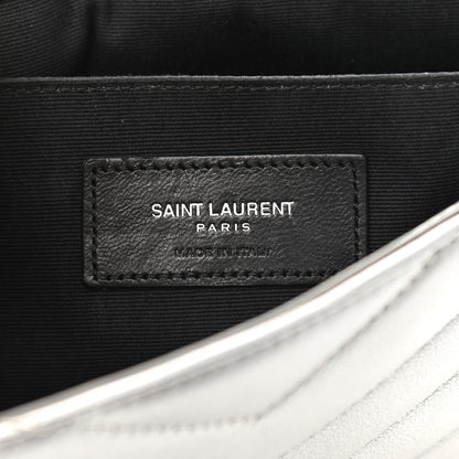 Saint Laurent Calfskin Y Quilted Monogram Loulou Flap Bag Argento 7 of 11