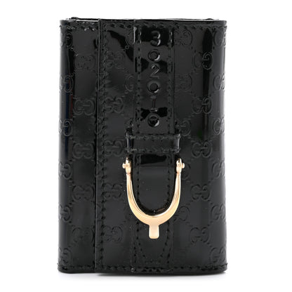 Gucci Patent Microguccissima Nice 6 Key Holder Case Black 1 of 6