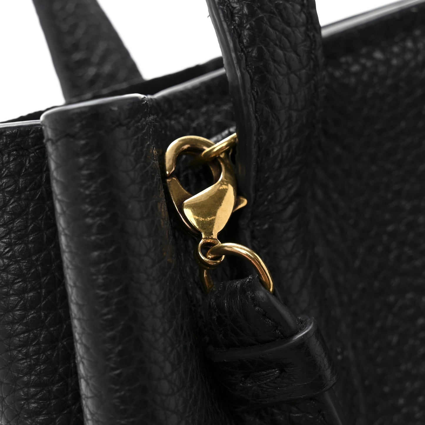 Tumbled Calfskin Gancini Mini Bag Black