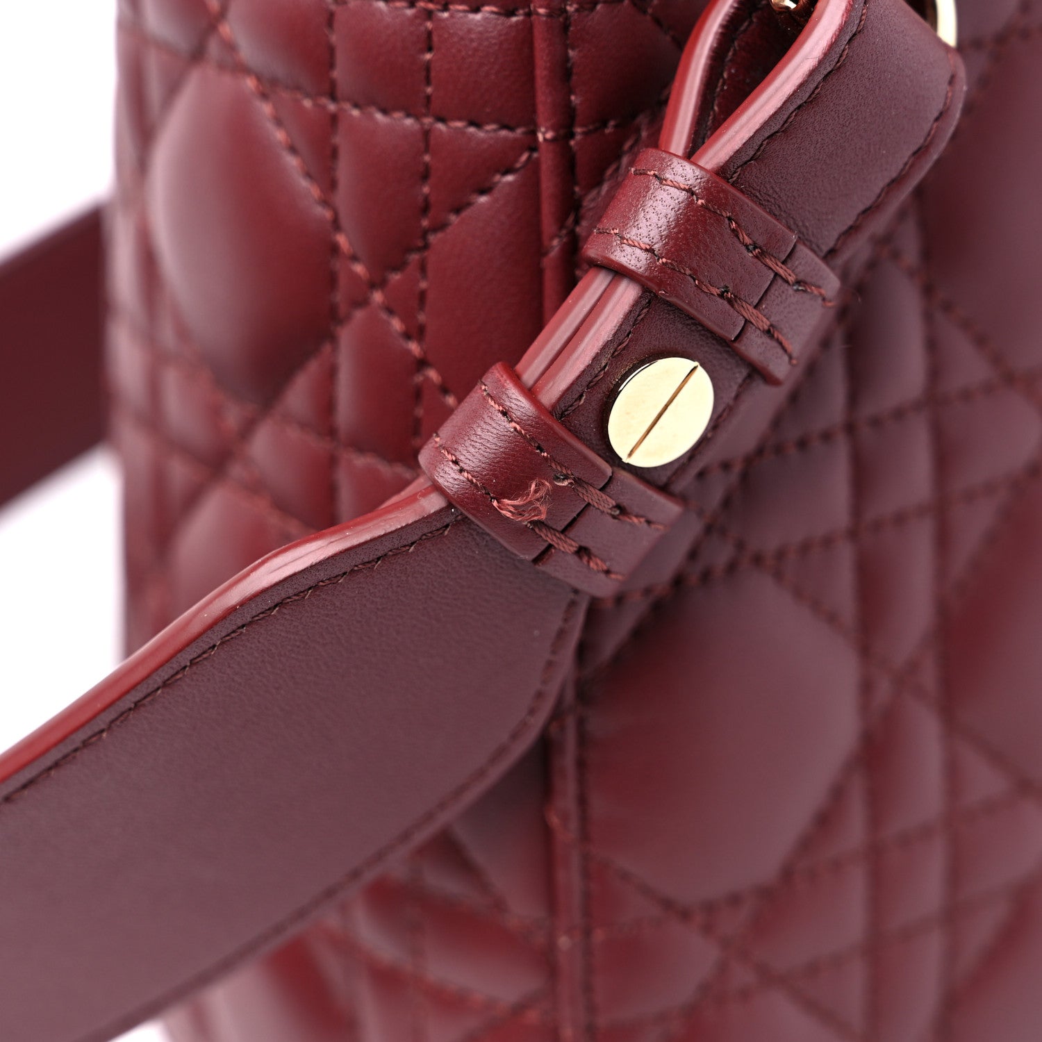 Christian Dior Lambskin Cannage Small My ABCDior Lady Dior Plum 11 of 13