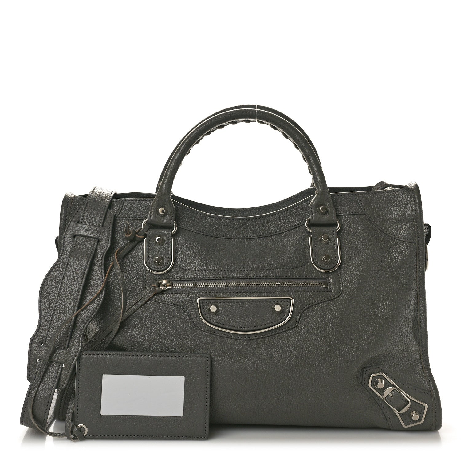 Balenciaga Chevre Silver Metallic Edge Hardware City Gris Acier 3 of 11