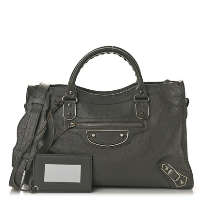 Balenciaga Chevre Silver Metallic Edge Hardware City Gris Acier 3 of 11