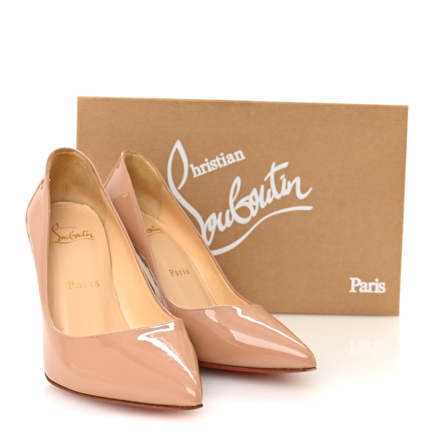 Christian Louboutin Patent Pigalle Follies 85 Pumps 36 Nude 10 of 10