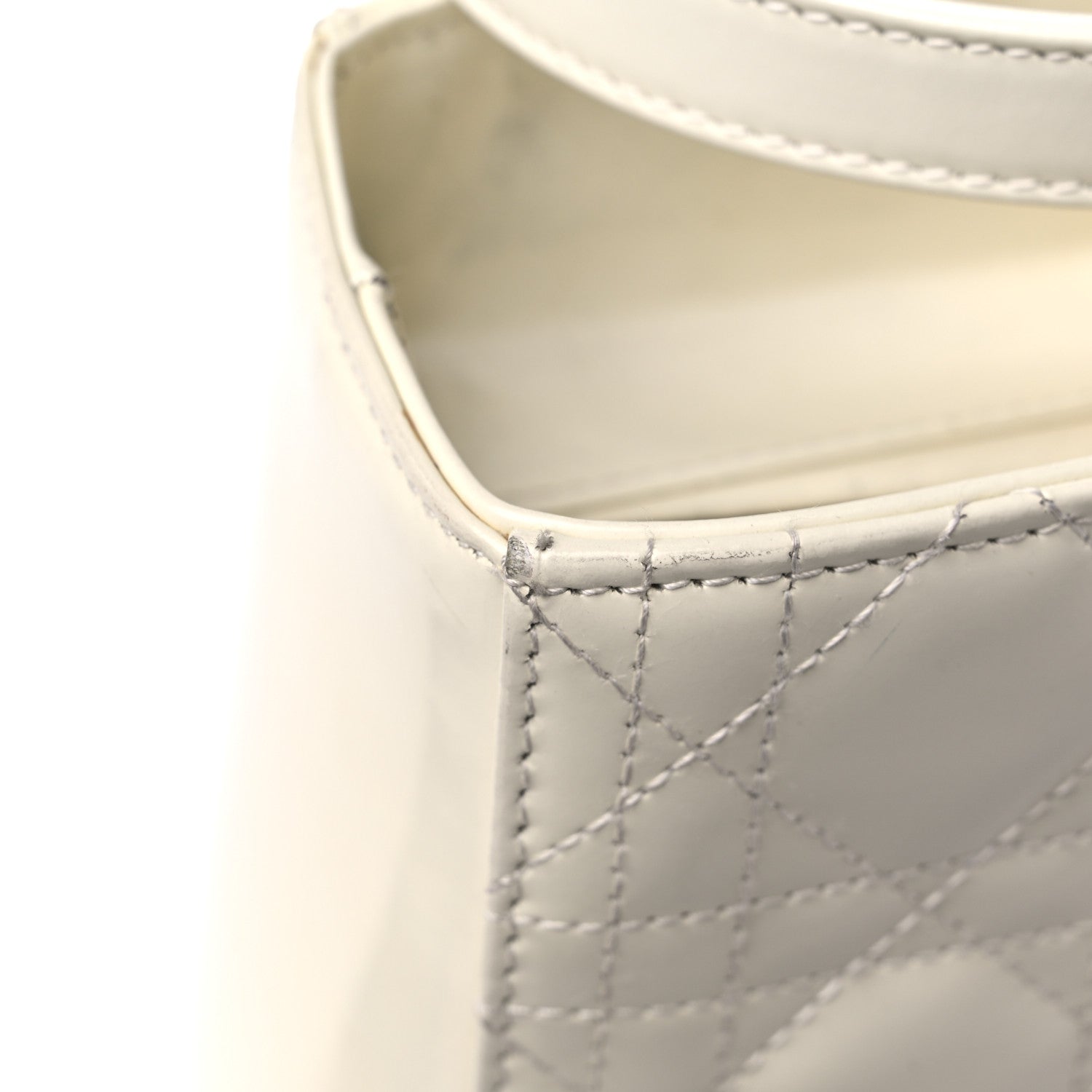 Christian Dior Lambskin Cannage Large Lady Dior White 11 of 15