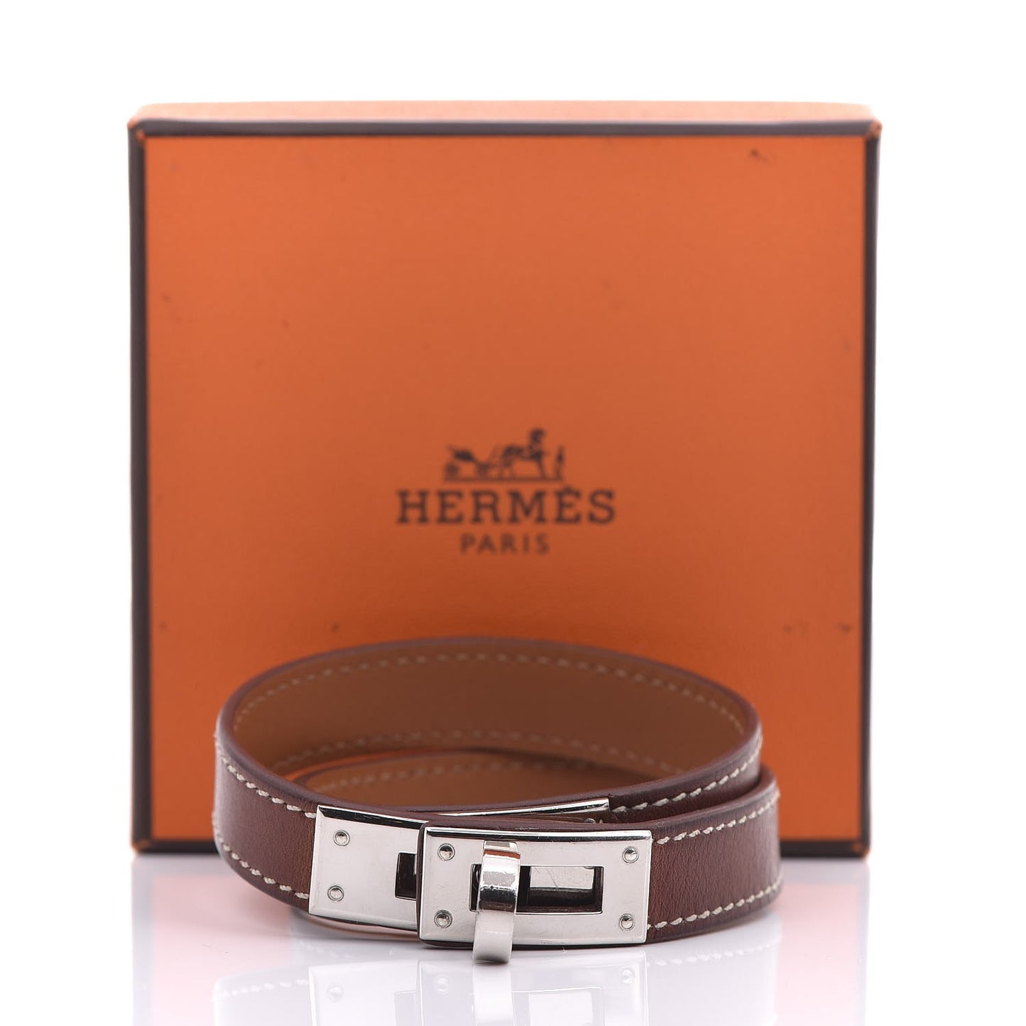 Barenia Kelly Double Tour Bracelet S Fauve
