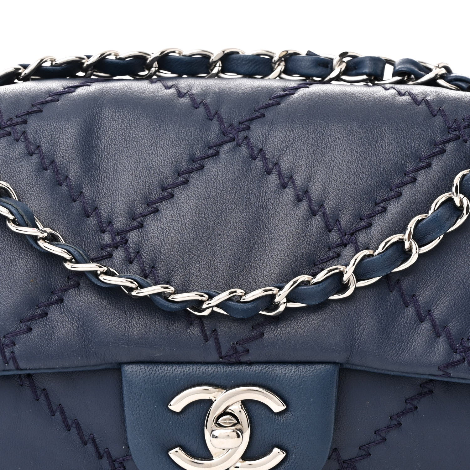 Chanel Lambskin Ultimate Stitch Flap Blue 8 of 14