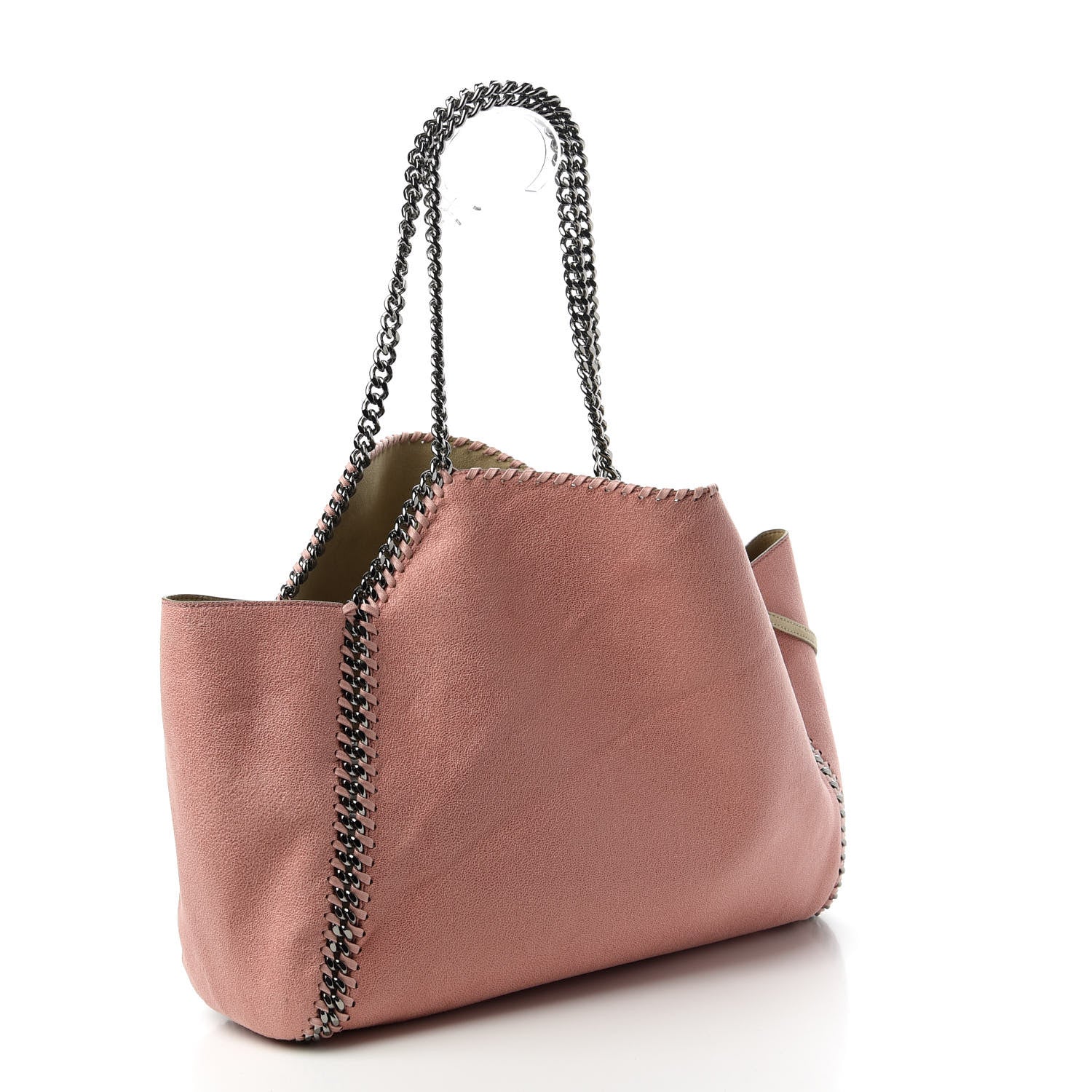 Stella McCartney Shaggy Deer Falabella Reversible Tote Blush Pink Beige 3 of 19