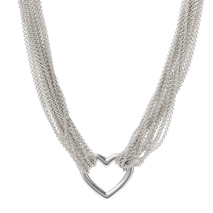 Tiffany Sterling Silver Heart Multi Chain Toggle Necklace 1 of 4