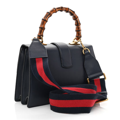 Gucci Moon Calfskin Bamboo Web Medium Dionysus Top Handle Bag Blue Emerald Hibiscus Red 3 of 12