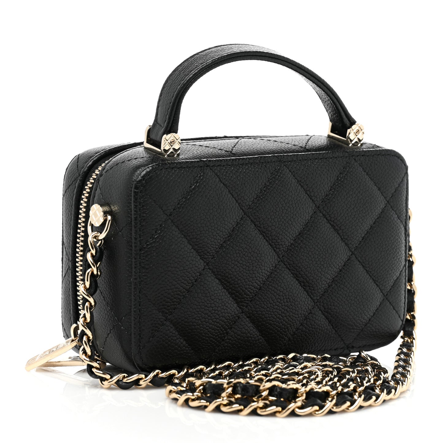 Caviar Quilted Vanity Case Black