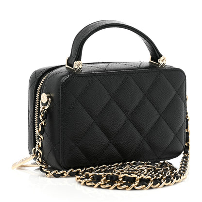 Chanel Caviar Quilted Vanity Case Black 3 of 9