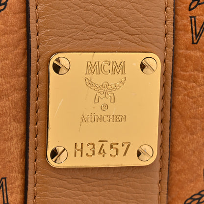 MCM Visetos Medium Liz Reversible Shopper Tote Cognac 12 of 27