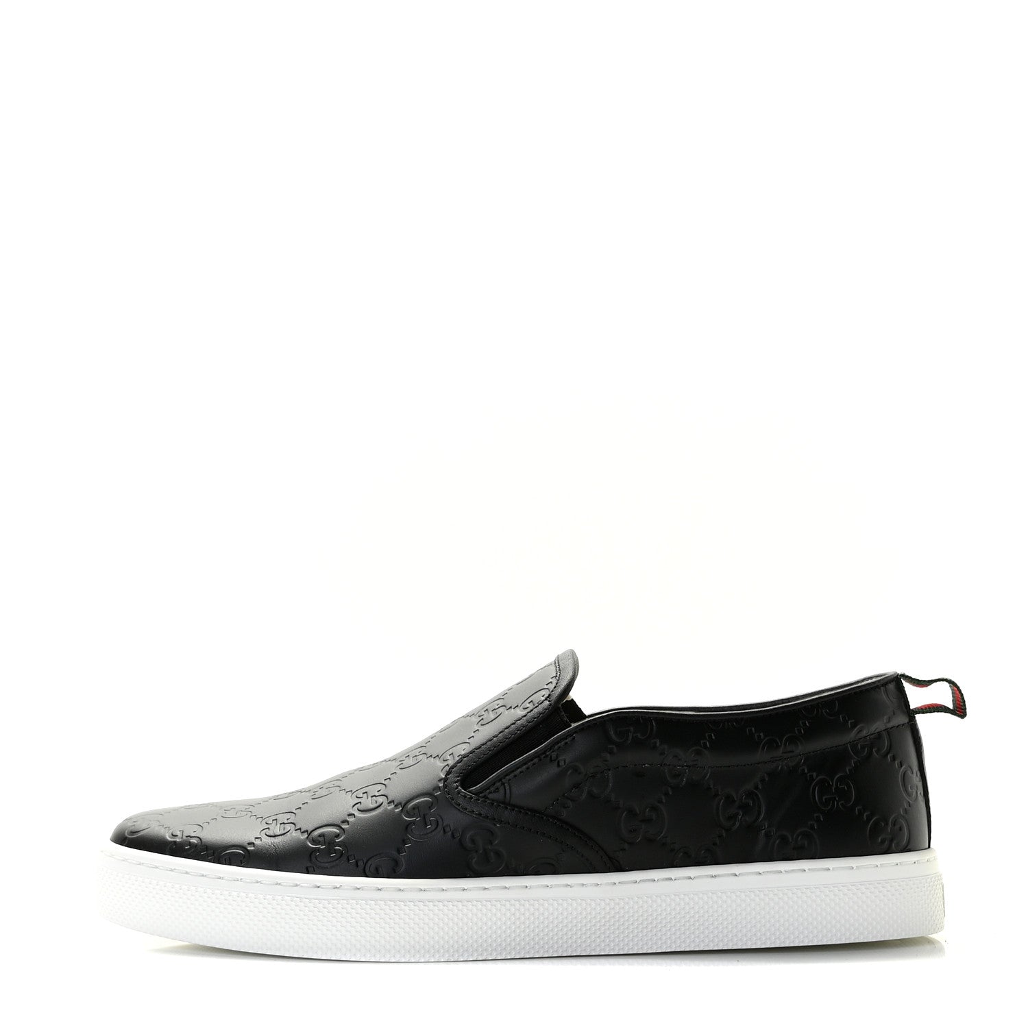 Gucci Guccissima Mens Dublin Slip On Sneakers 9 Black 1 of 14