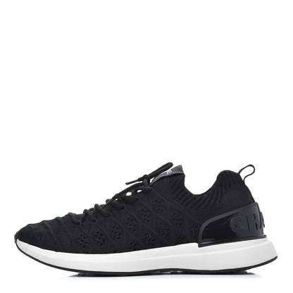 Chanel Fabric Logo Sneakers 39.5 Black 1 of 11