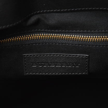 Burberry Canvas Mega Check Studded Medium Ashby Bucket Bag Black 8 of 10