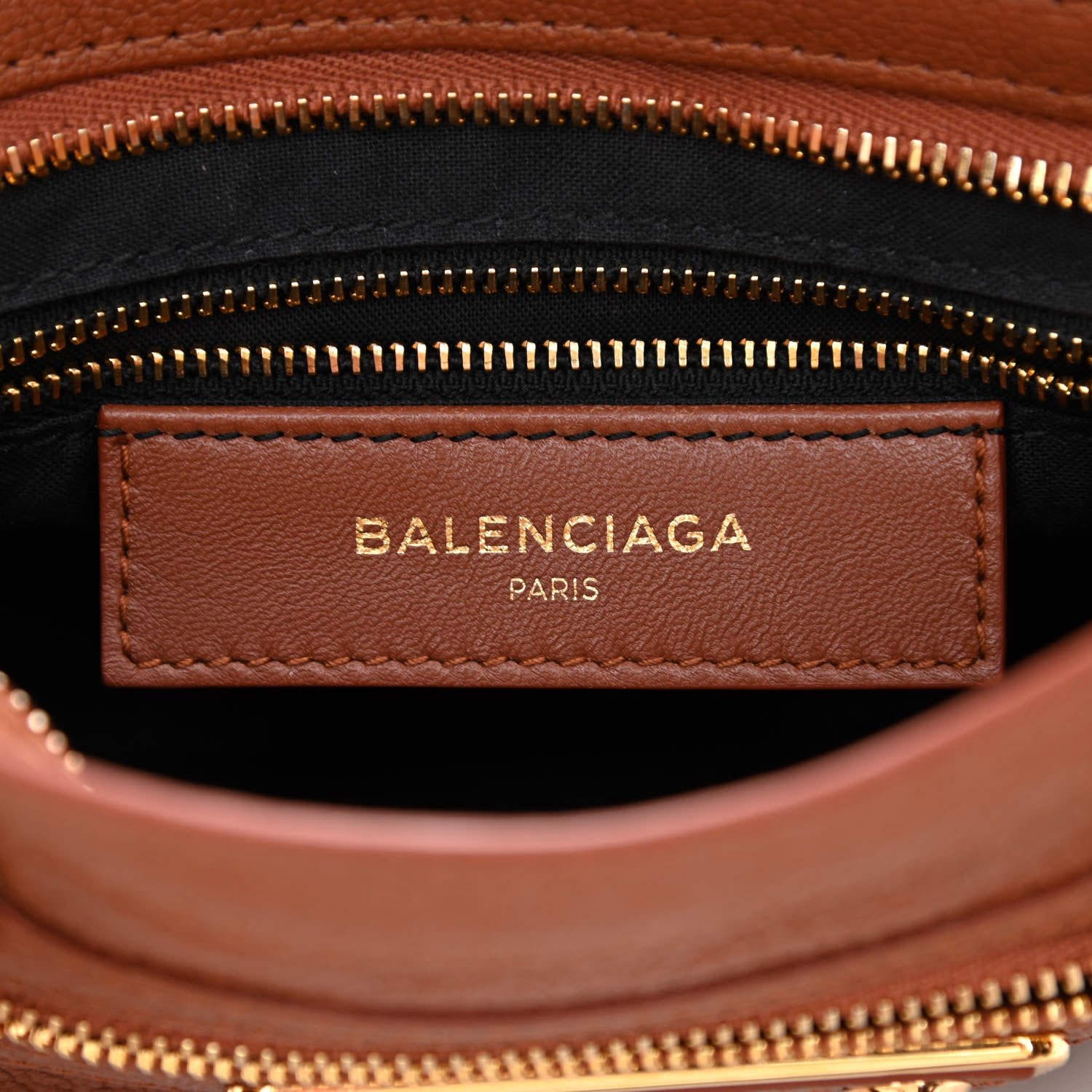 Balenciaga Agneau Classic Gold Hardware Mini City Marron Cognac 5 of 8