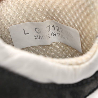 Chanel Nylon Suede Calfskin CC Sneakers 36 White Dark Grey 7 of 11