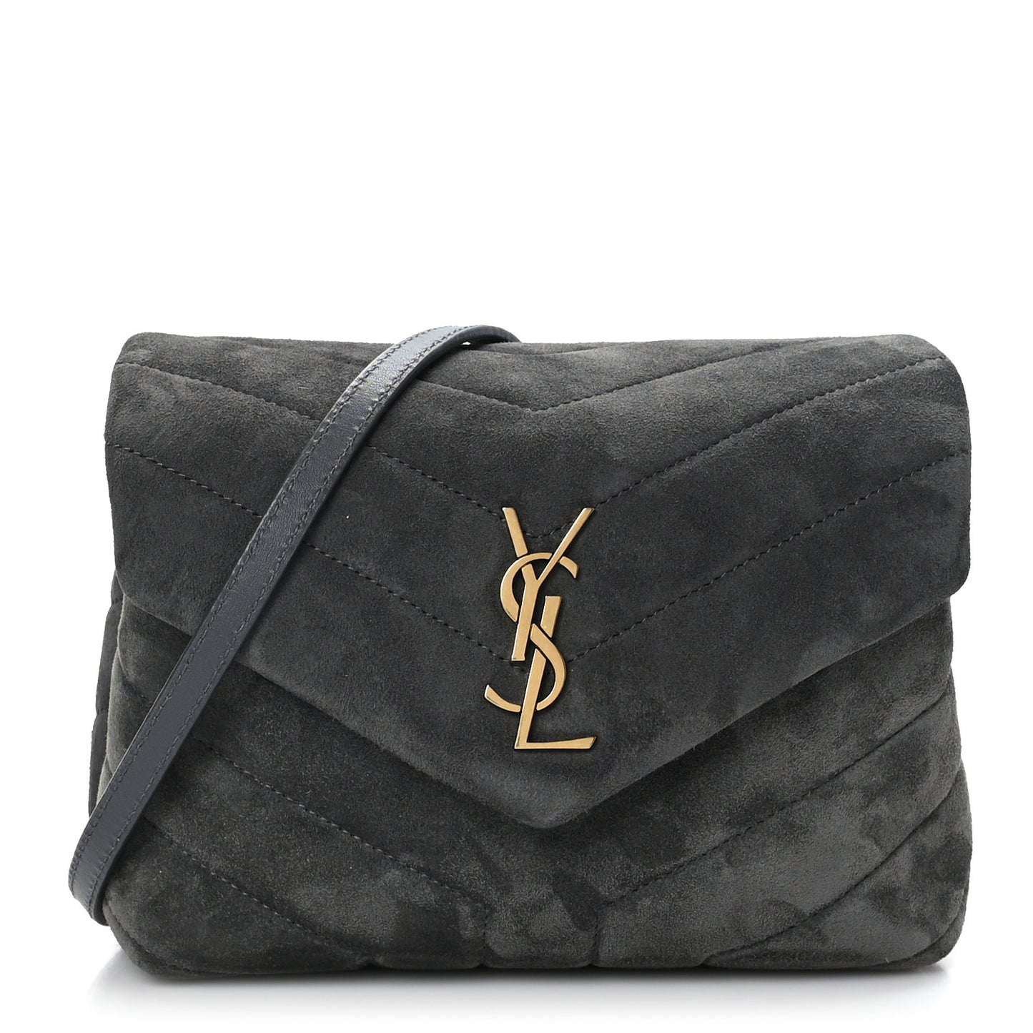Suede Toy Loulou Shoulder Bag Storm