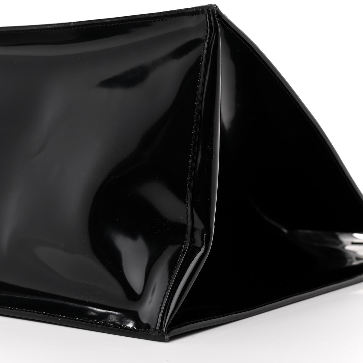 Saint Laurent Mesh Patent Rive Gauche Tote Black 9 of 12