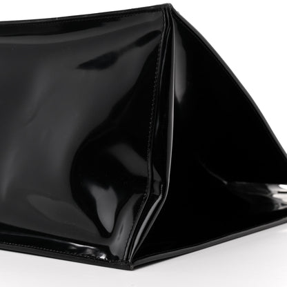Saint Laurent Mesh Patent Rive Gauche Tote Black 9 of 12