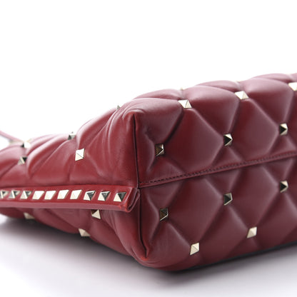 Valentino Garavani Nappa Candystud Shoulder Bag Red 5 of 8