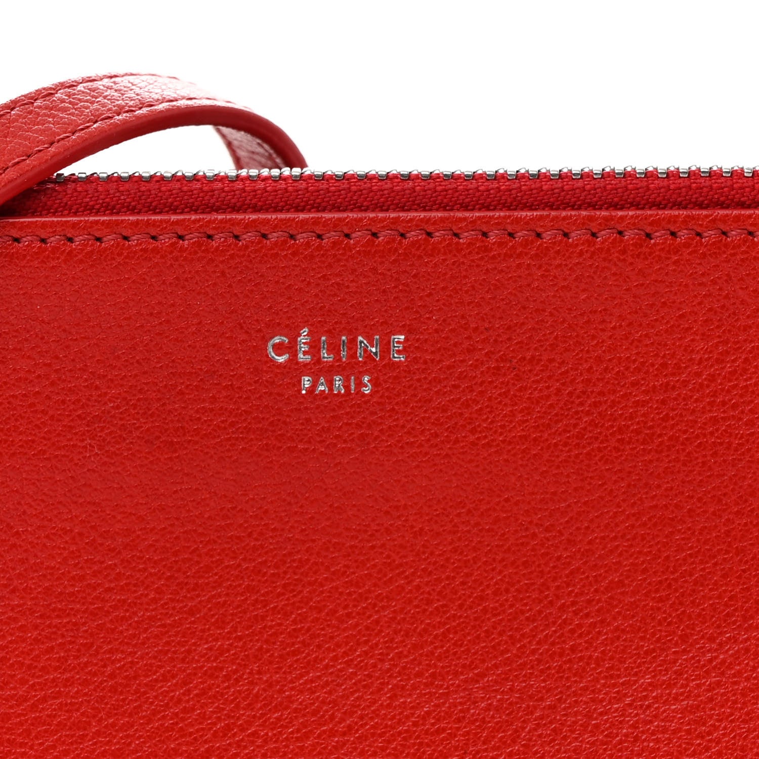 Celine Goatskin Small Trio Crossbody Bag Alizarin 10 of 13