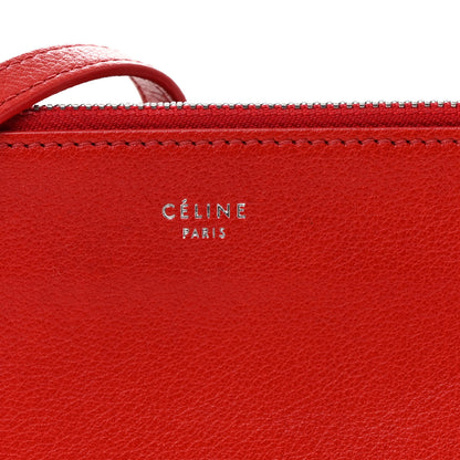 Celine Goatskin Small Trio Crossbody Bag Alizarin 10 of 13