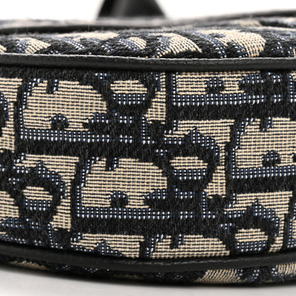 Christian Dior Oblique Mens Saddle Bag Blue 9 of 12