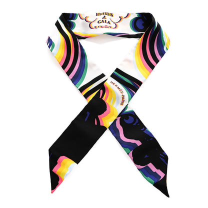Hermes Silk Brides De Gala Shadow Twilly Black Jaune Multicolor 1 of 4