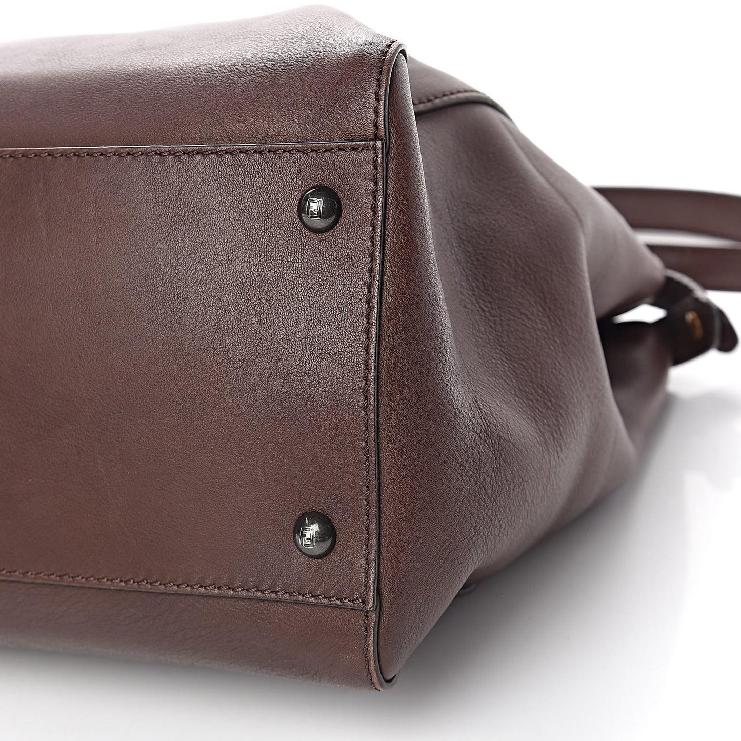 Vitello Zucca Large Peekaboo Iconic Satchel Marrone Tobacco