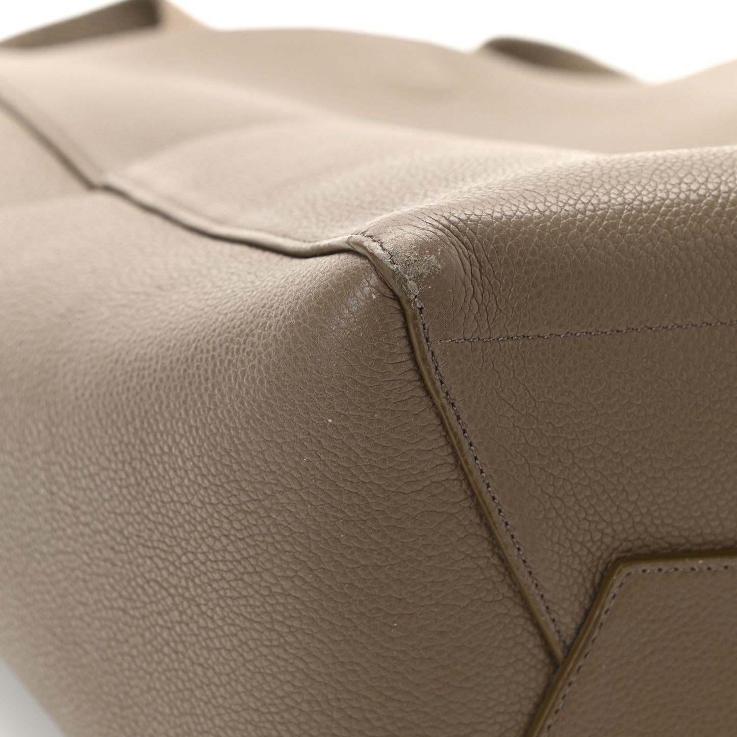 Soft Grained Calfskin Sangle Bucket Bag Taupe