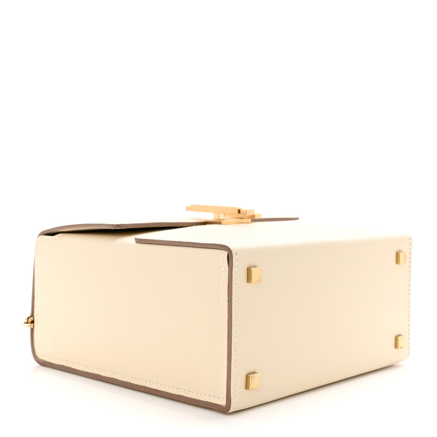 Epsom Cinhetic Boxy Top Handle Bag Craie