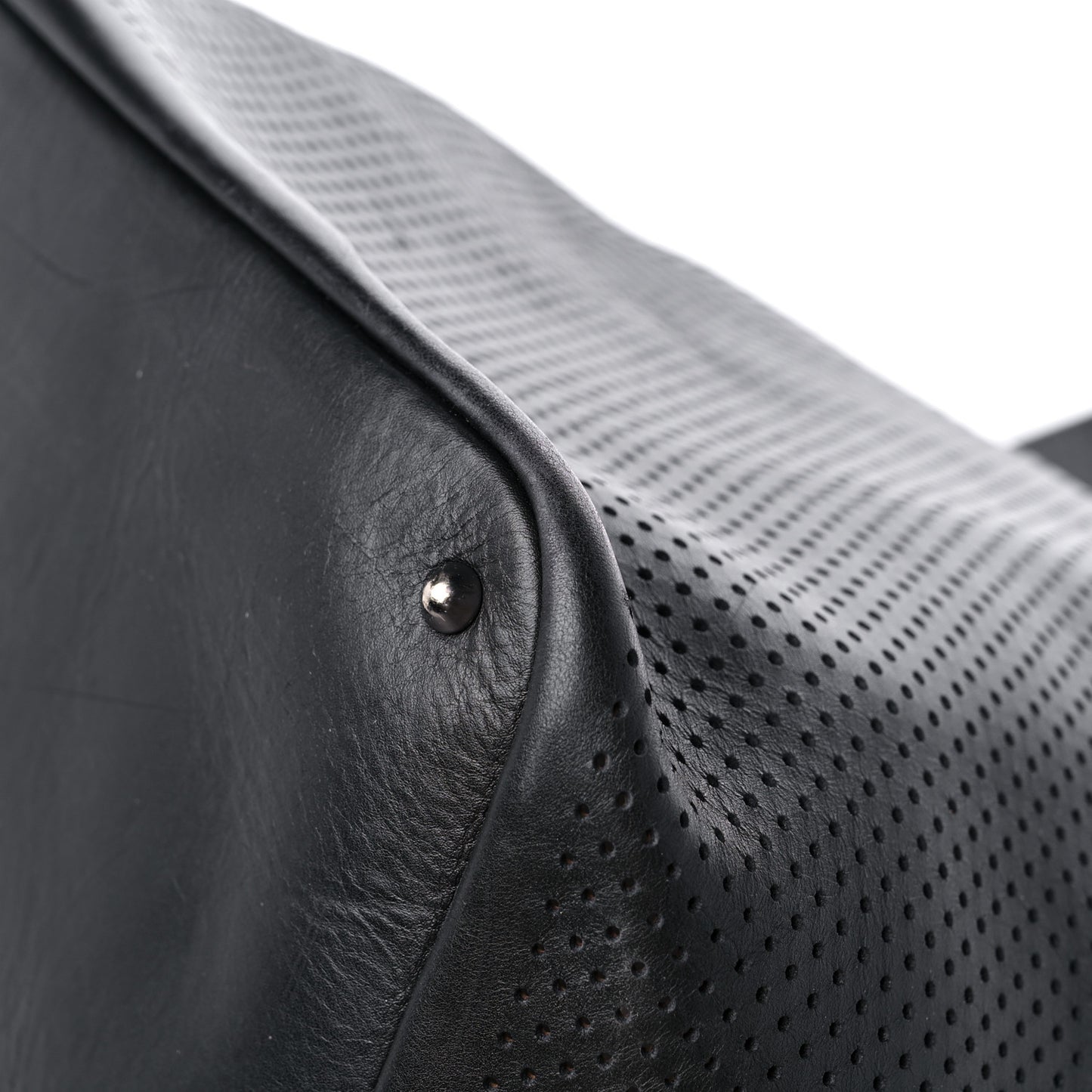 Calfskin Perforated Bag Black