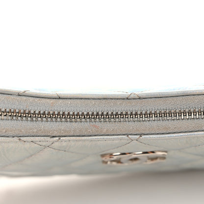 Chanel Iridescent Mirror Goatskin Quilted Clutch With Chain Silver 12 of 13