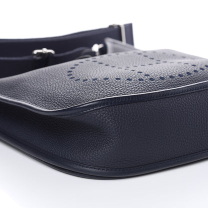 Hermes Taurillon Clemence Evelyne III PM Bleu Nuit 8 of 11