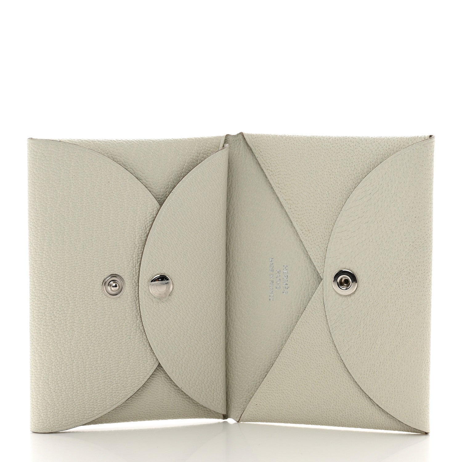 Hermes Chevre Mysore Calvi Duo Card Case Mushroom 5 of 7