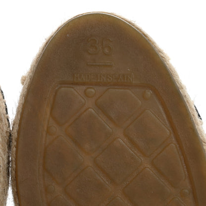 Chanel Lambskin CC Espadrilles 36 White Black 8 of 15