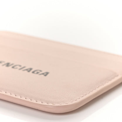 Balenciaga Flat Calfskin Logo Cash Rounded Card Holder Light Rose Black 9 of 10