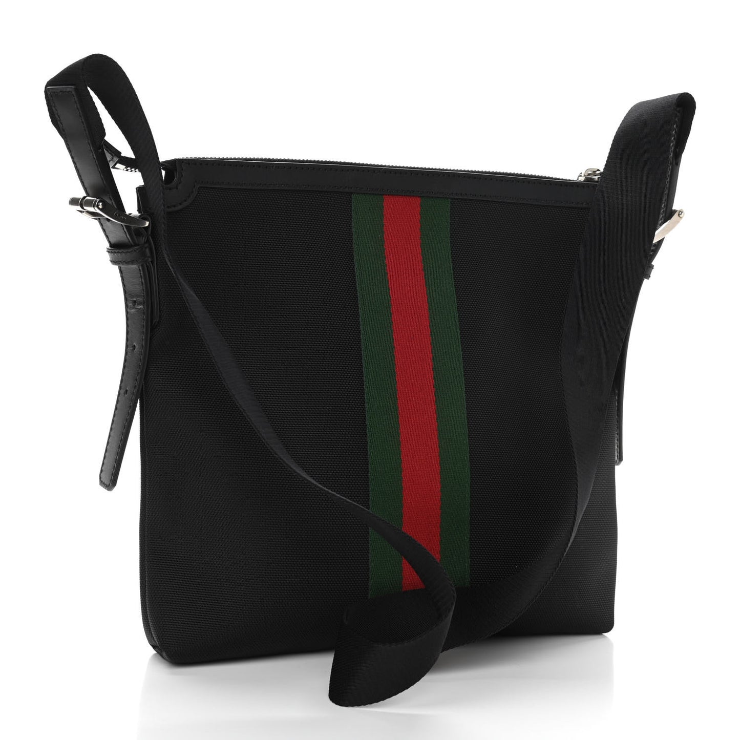 Techno Canvas Web Messenger Bag Black