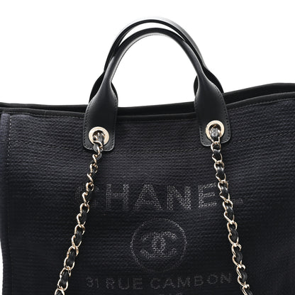 Chanel Mixed Fibers Medium Deauville Tote Black 8 of 11
