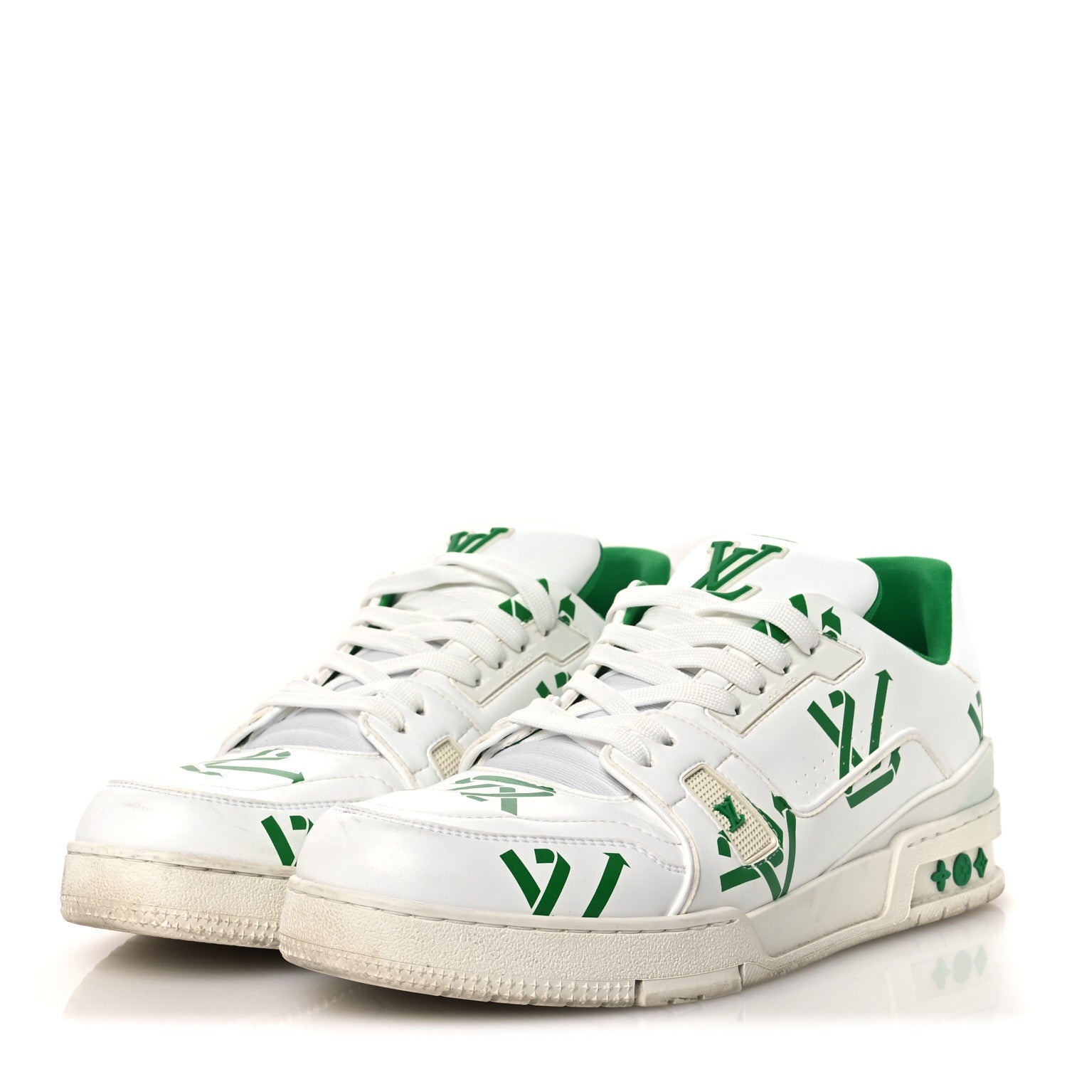 Louis Vuitton Mens LV Trainer Sneakers 10.5 Green 4 of 13