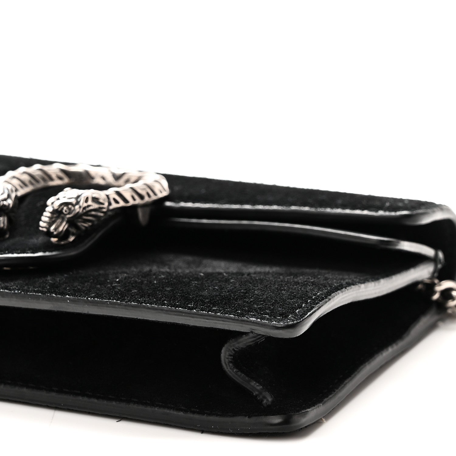 Gucci Suede Super Mini Dionysus Shoulder Bag Black 1937043
