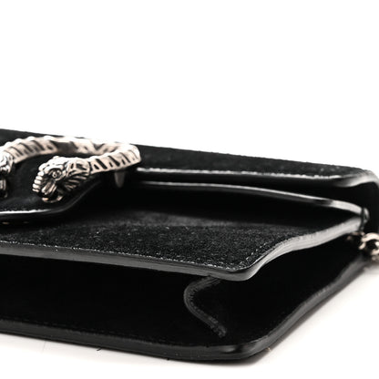 Gucci Suede Super Mini Dionysus Shoulder Bag Black 9 of 9