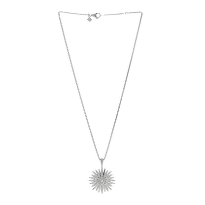David Yurman Sterling Silver Diamond Large Starburst Pendant Necklace 2 of 4
