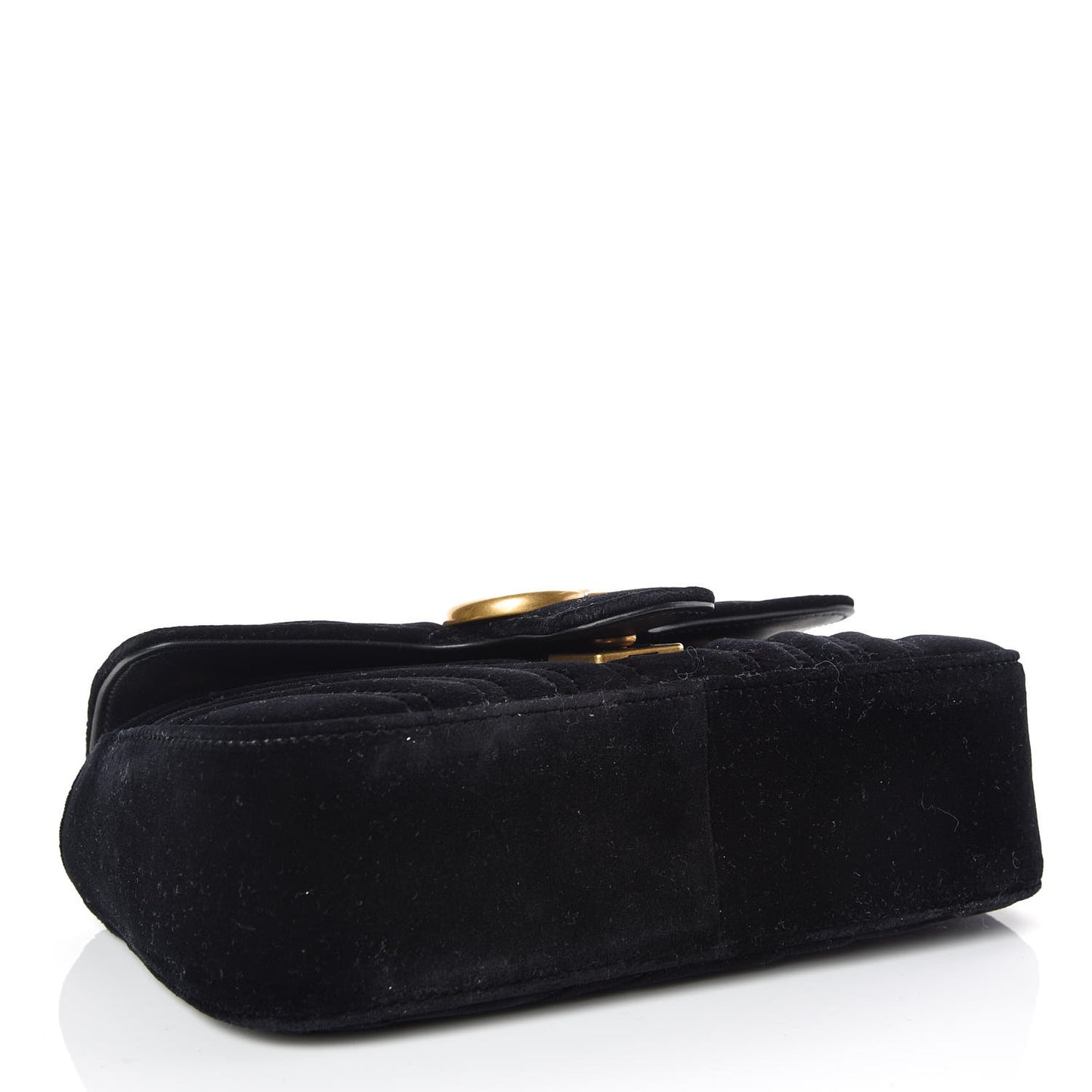 Velvet Matelasse Mini GG Marmont Shoulder Bag Black
