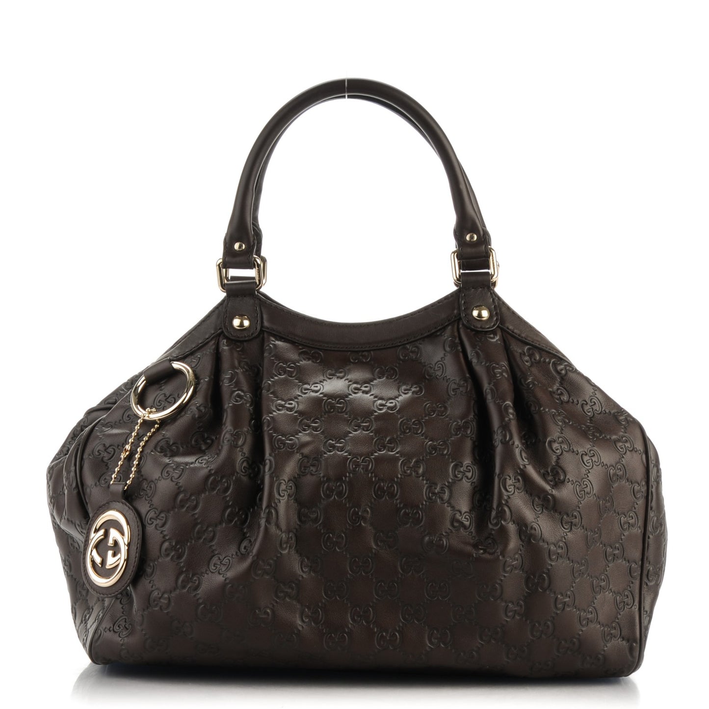 Guccissima Medium Sukey Tote Chocolate